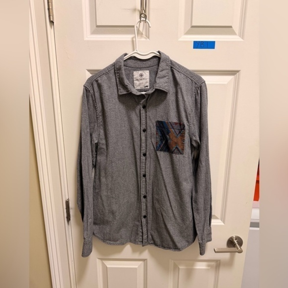 Mens On The Byas Long Sleeve Button Down Shirt